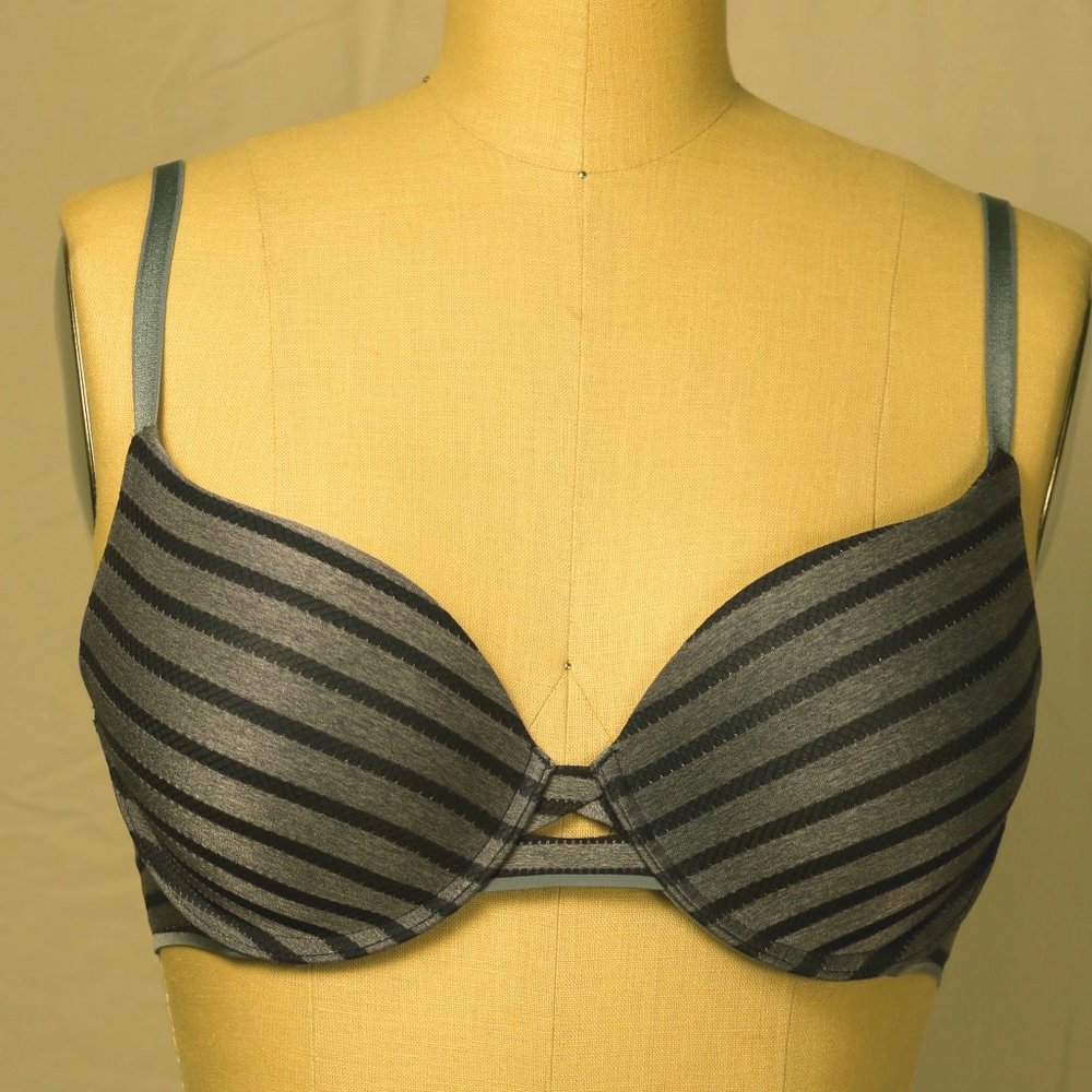 VS Perfect Shape Blue Triped Bra